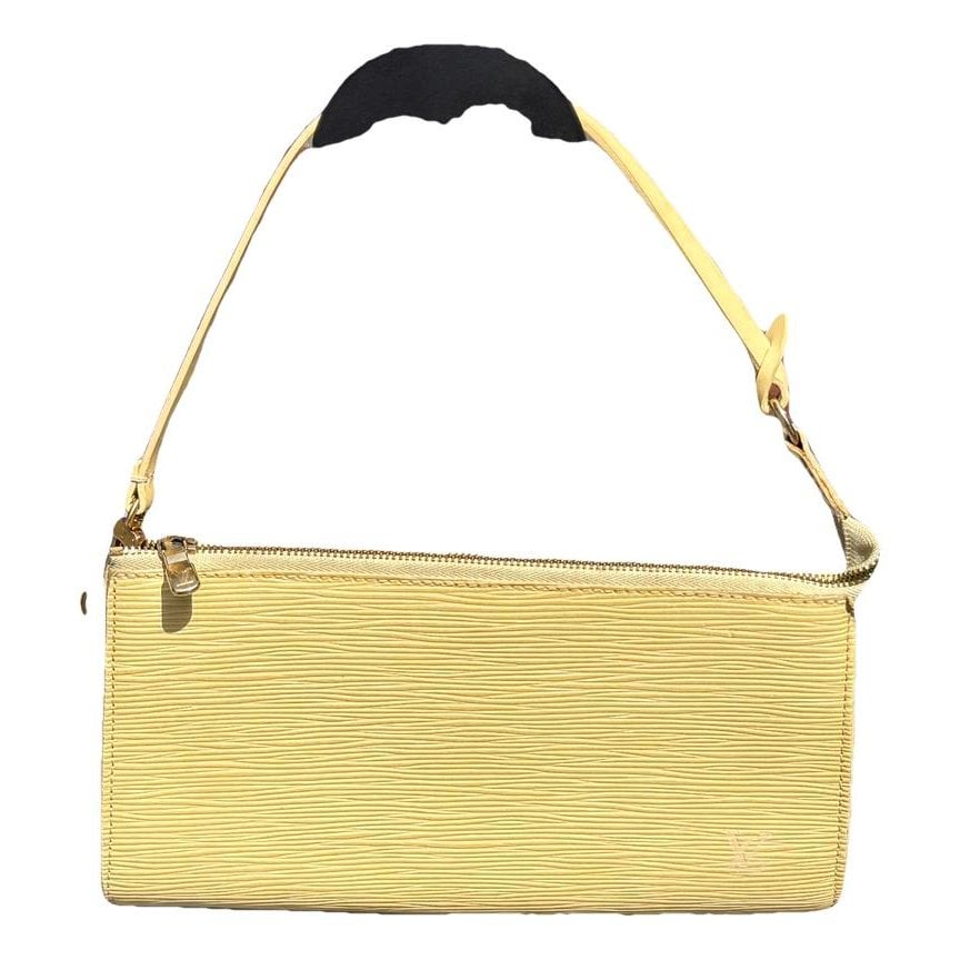 Leather clutch bag