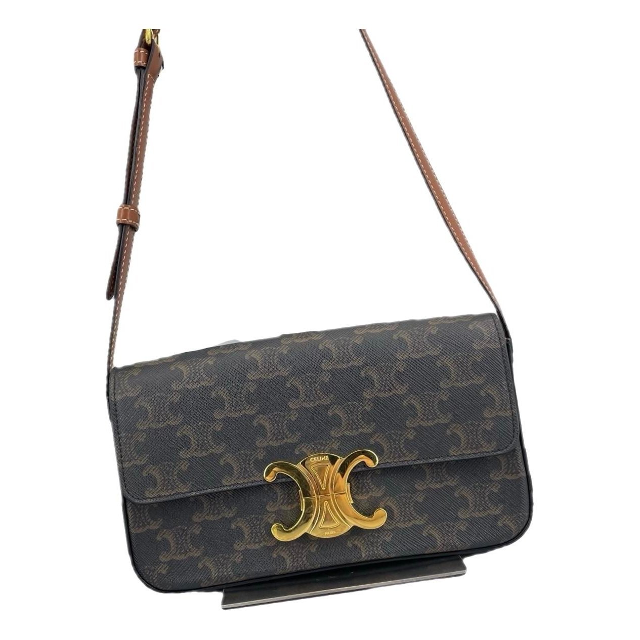 Triomphe Long leather handbag