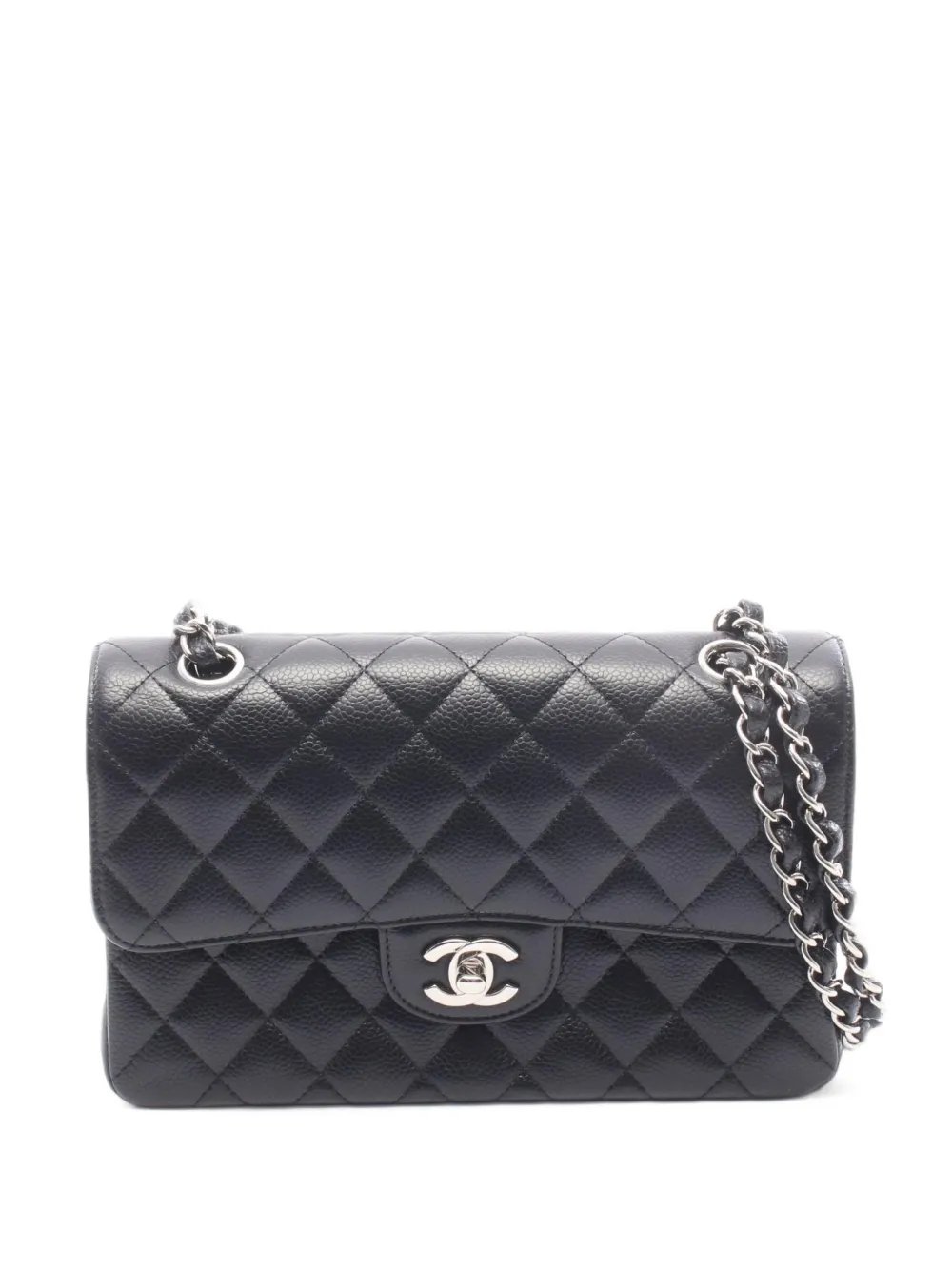 Matelassé caviar leather shoulder bag