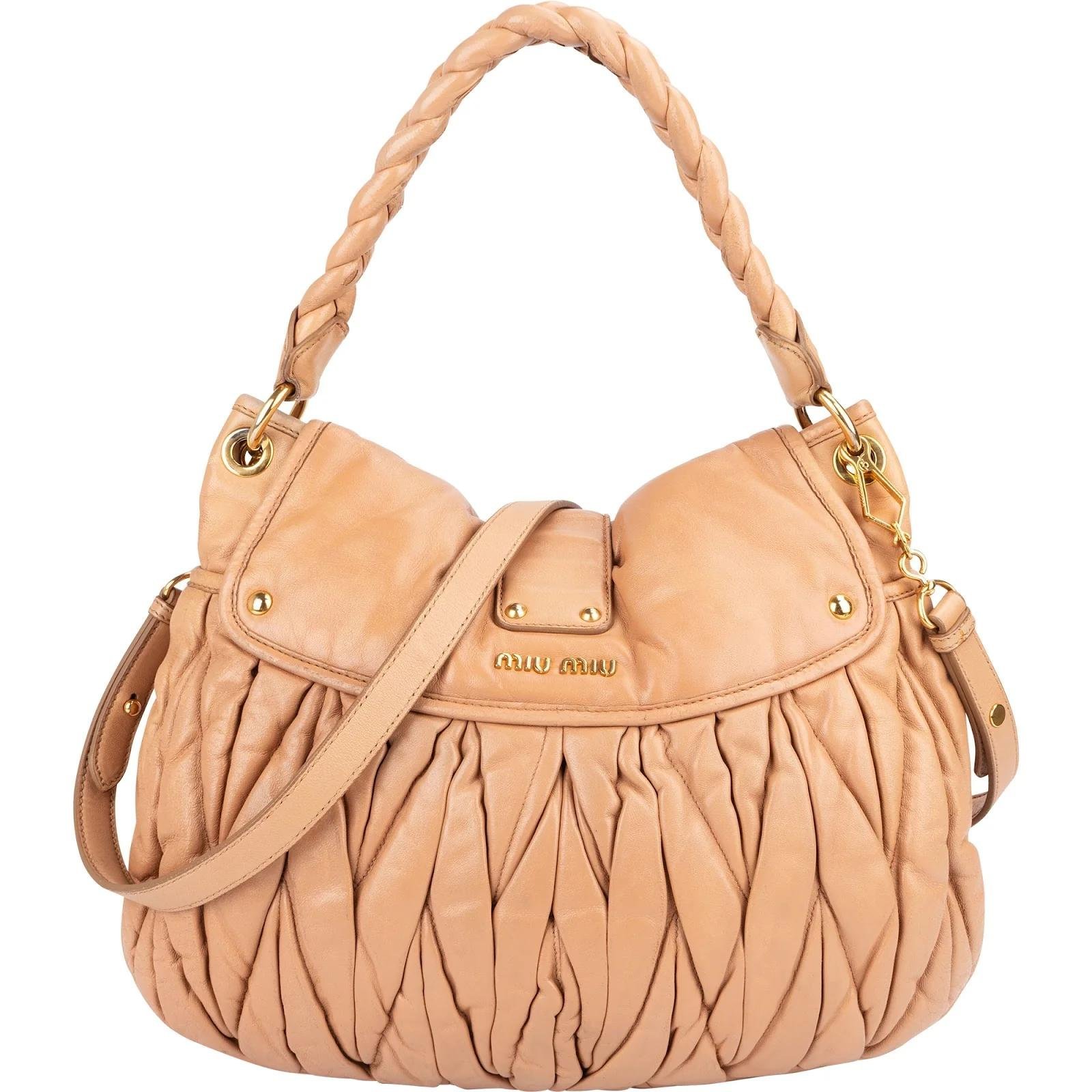 Matelassé leather handbag