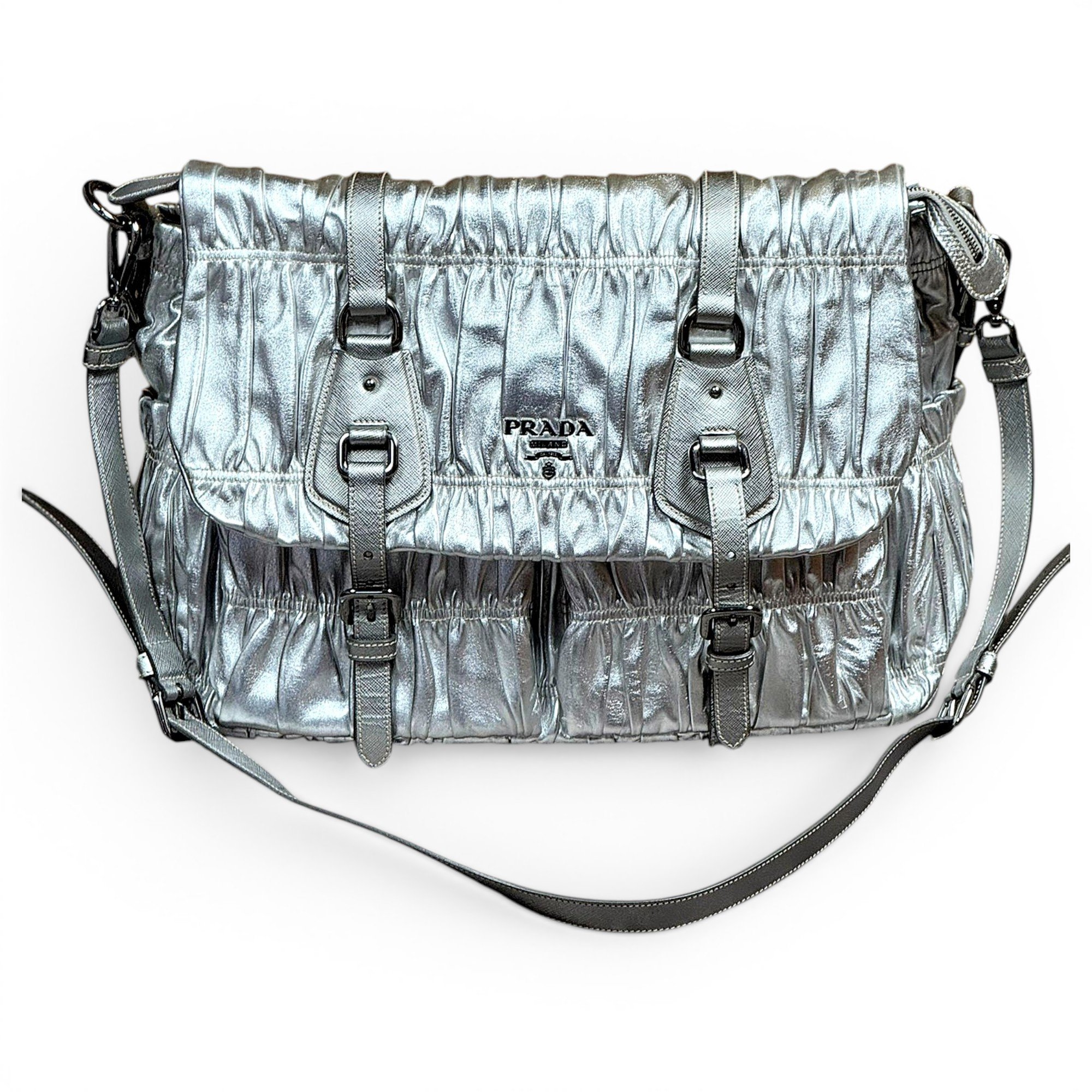 Prada Pocket leather crossbody bag