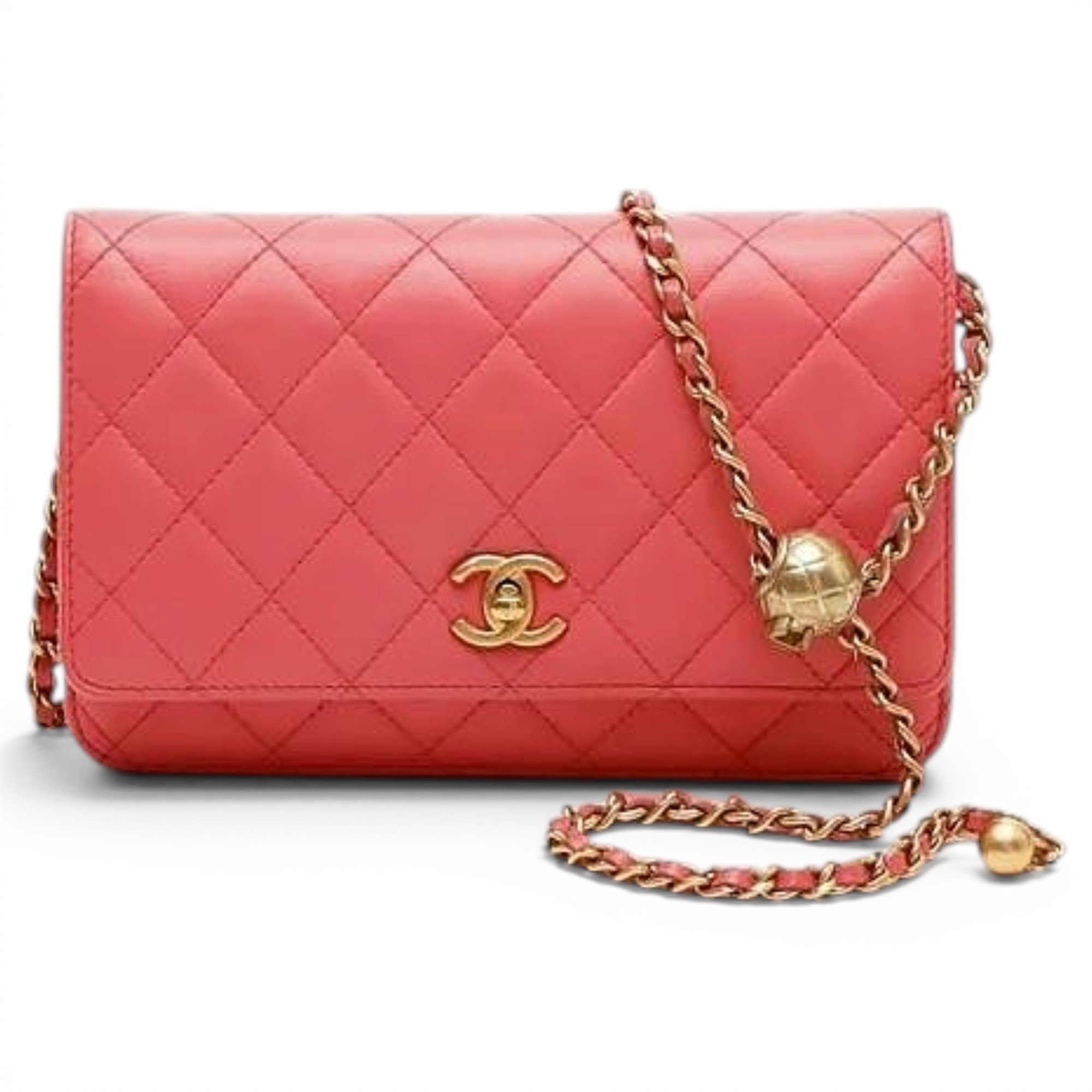 Wallet On Chain leather crossbody bag