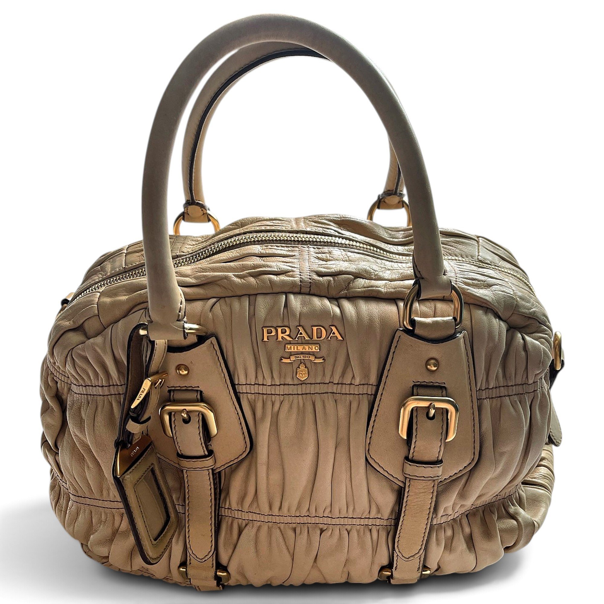 Leather bowling bag