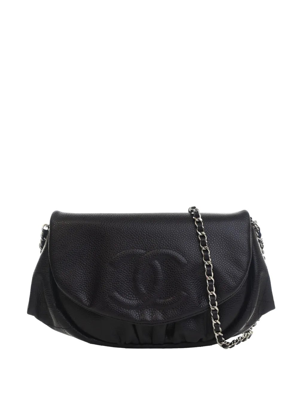 2013-2014 CC Caviar Half Moon Wallet on Chain crossbody bag