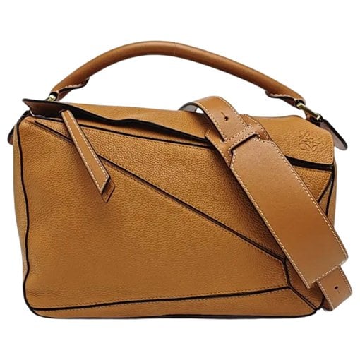 Puzzle leather handbag