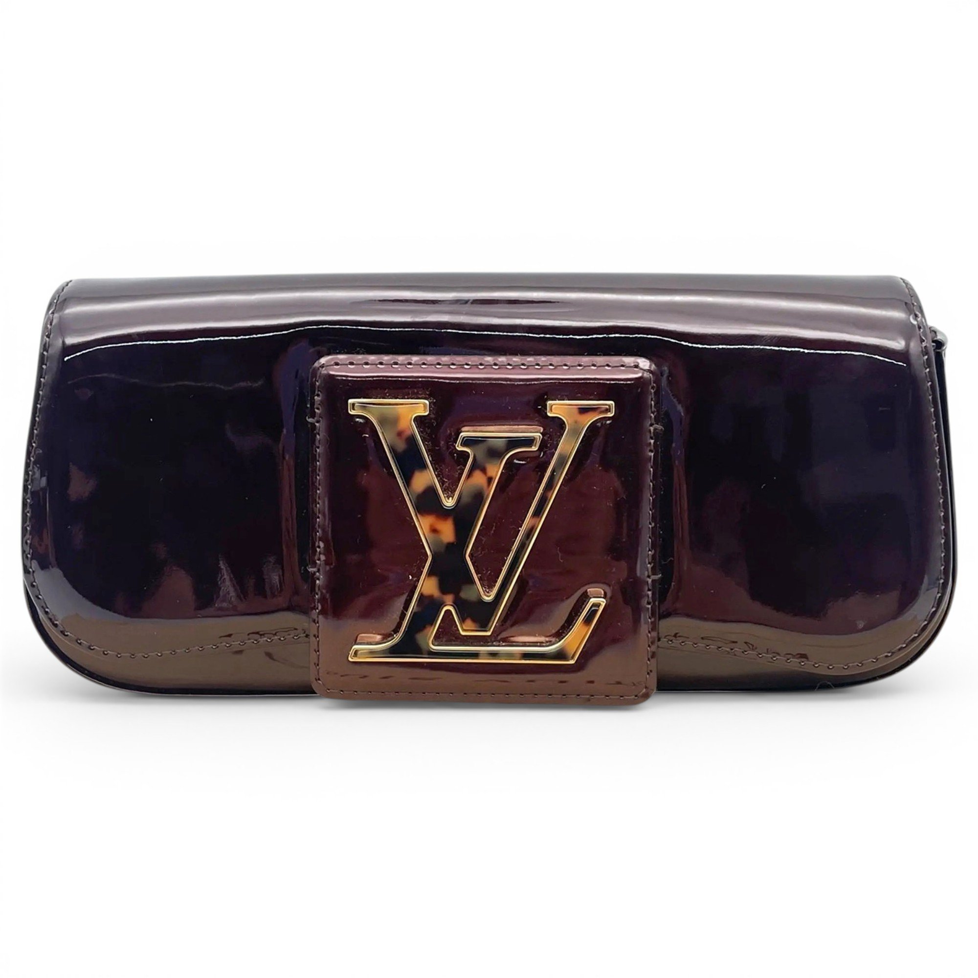 Sobe patent leather clutch bag