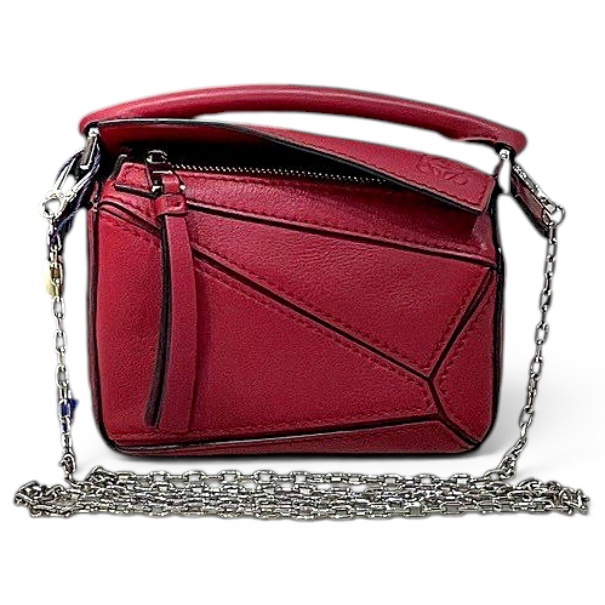 Puzzle leather handbag