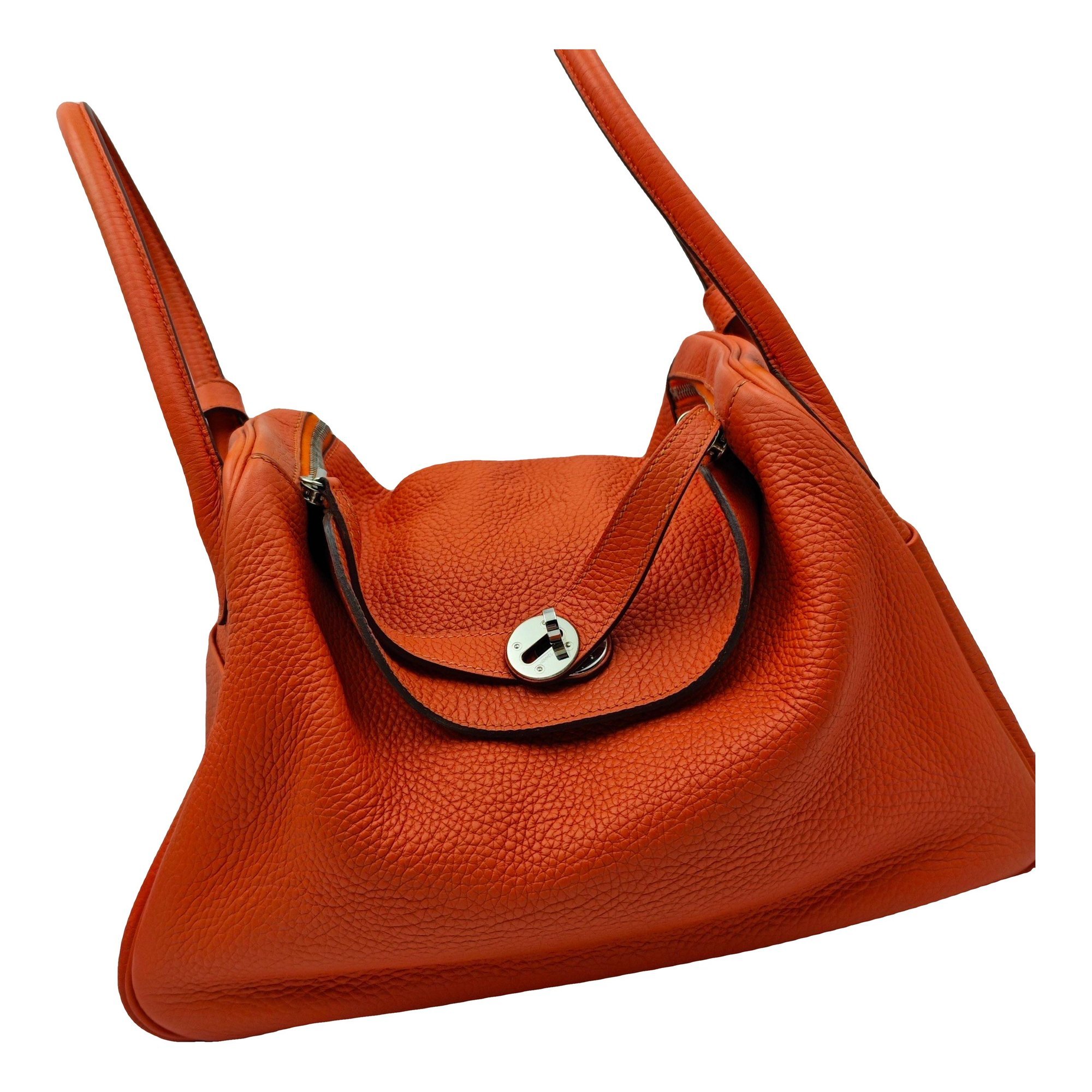 Hermes Lindy Handbag Orange