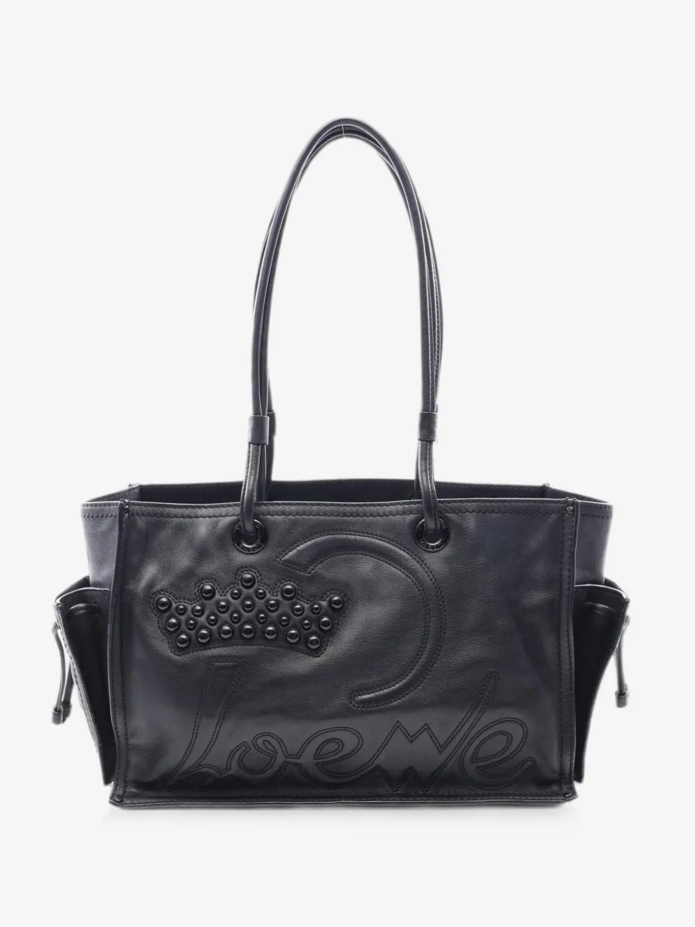 2000s crown logo tote bag