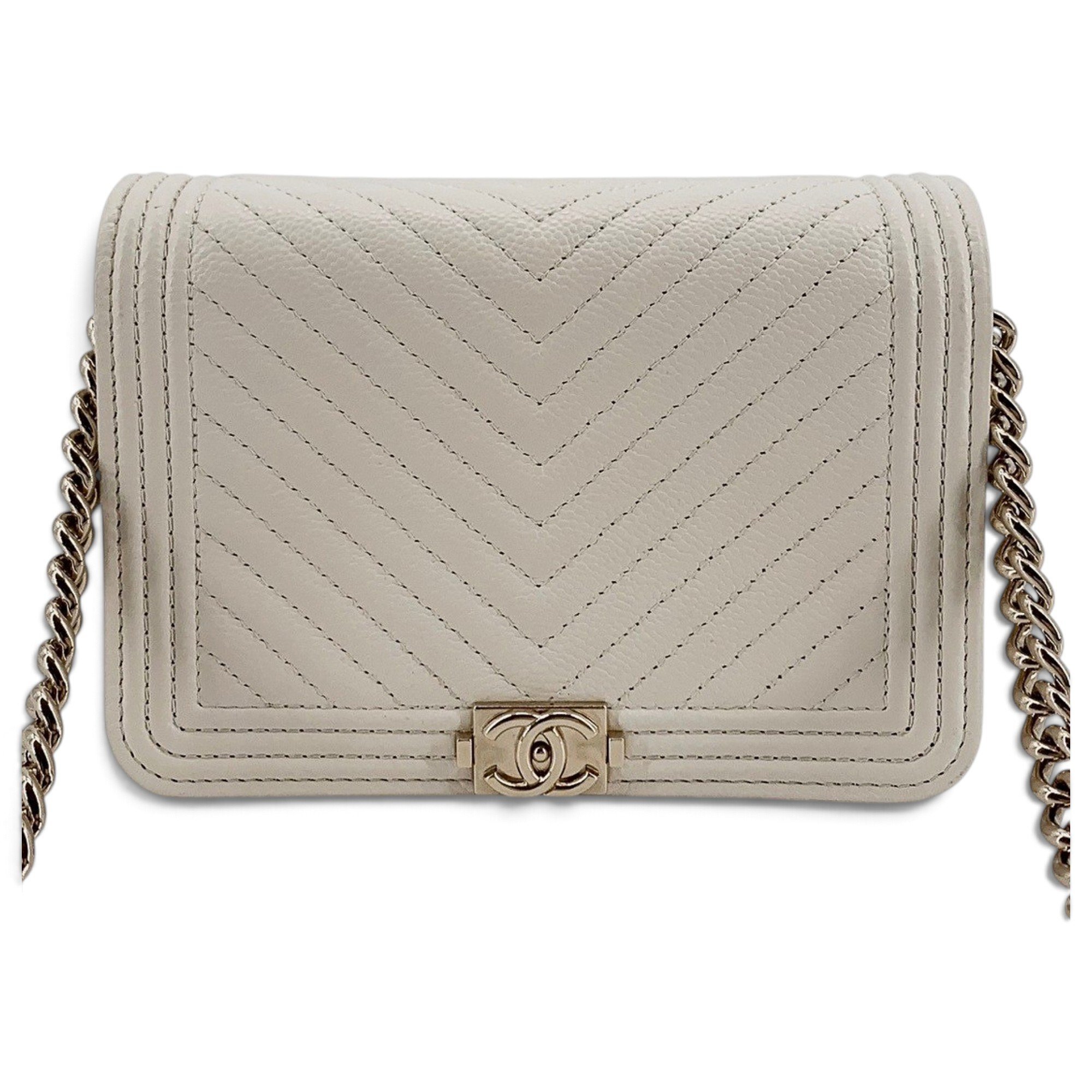 Wallet On Chain leather crossbody bag