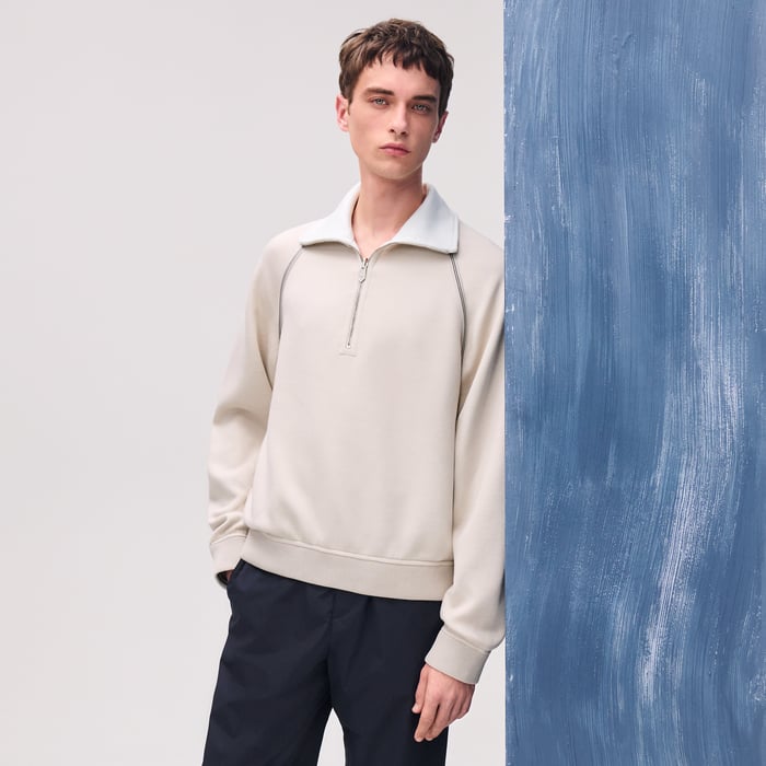 Vapeur "Reversible Sport" Full-zip Sweater