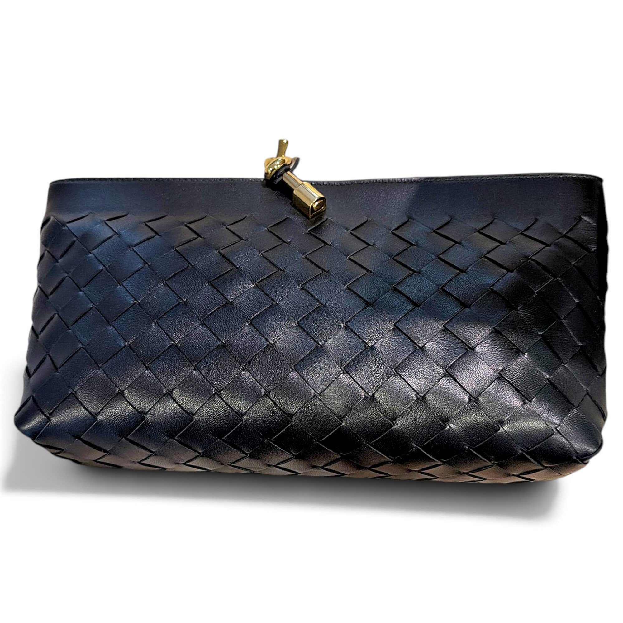 Leather clutch bag