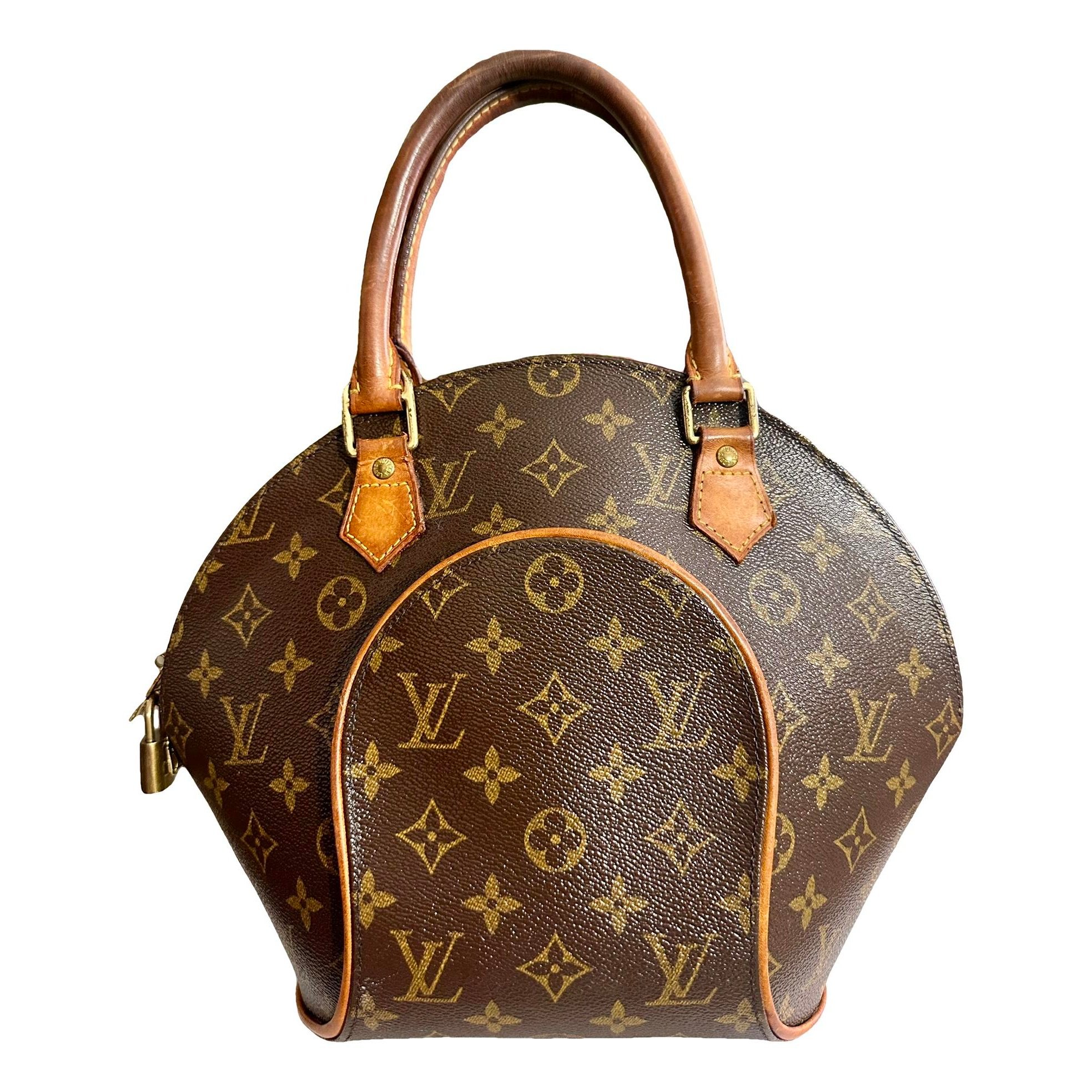 Ellipse leather handbag