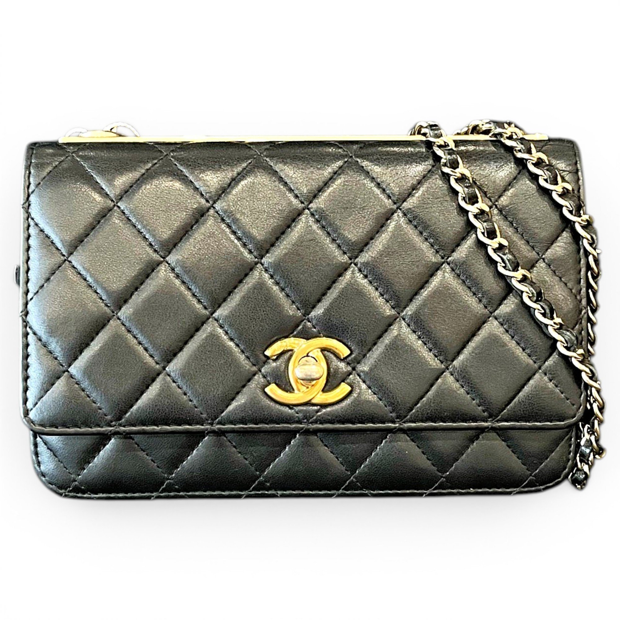 Trendy CC Wallet on Chain leather crossbody bag