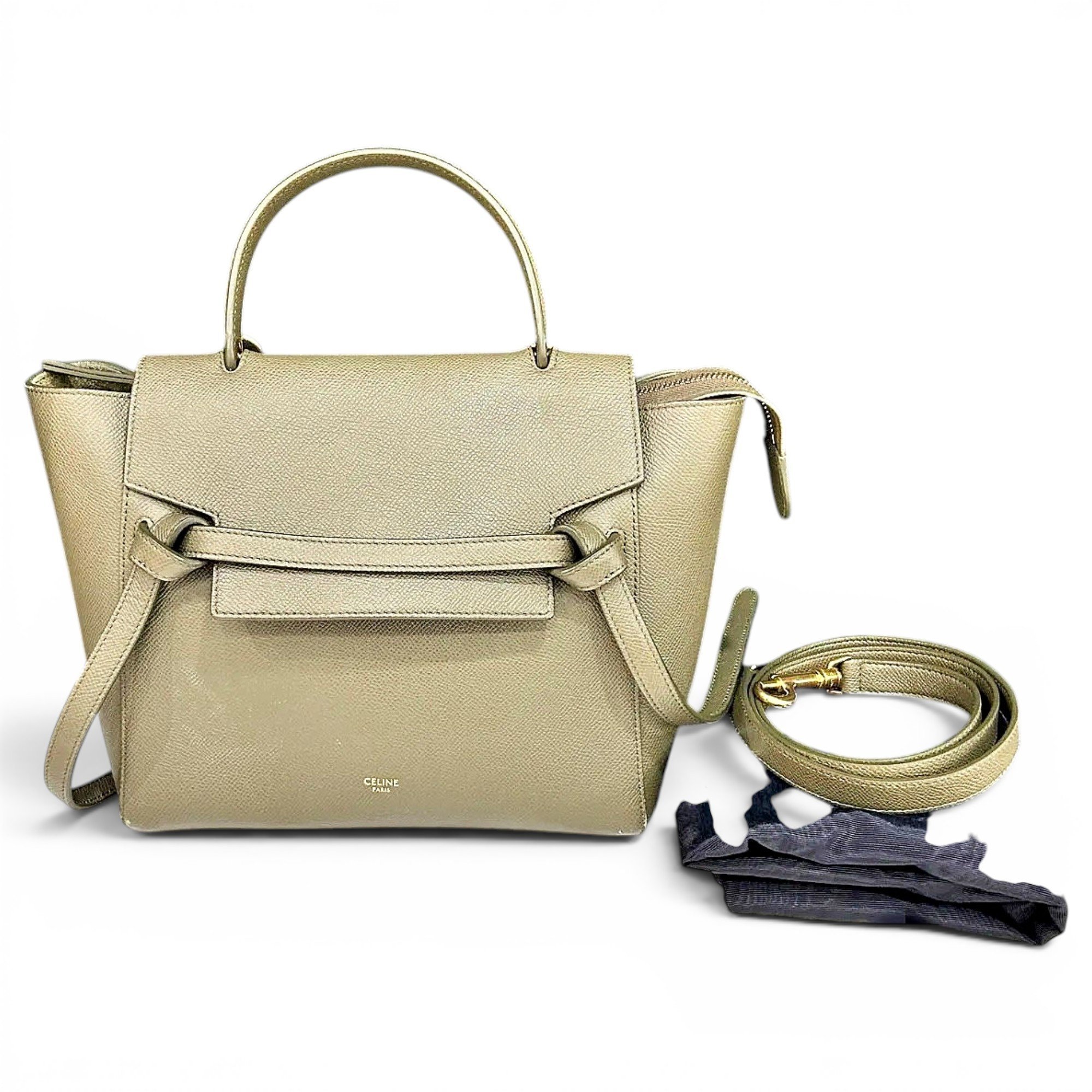 Belt leather handbag