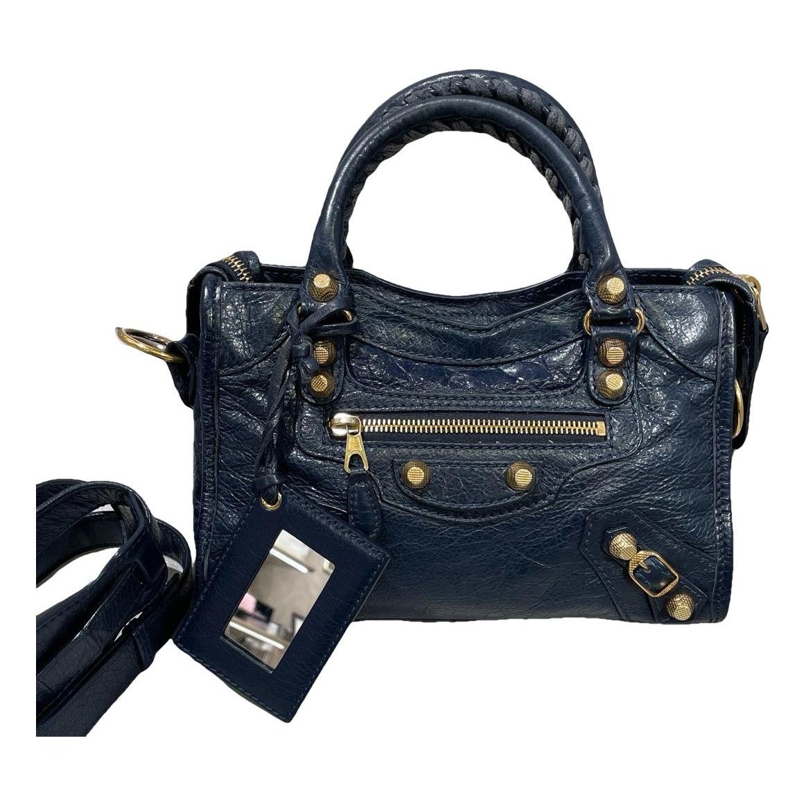 City leather handbag