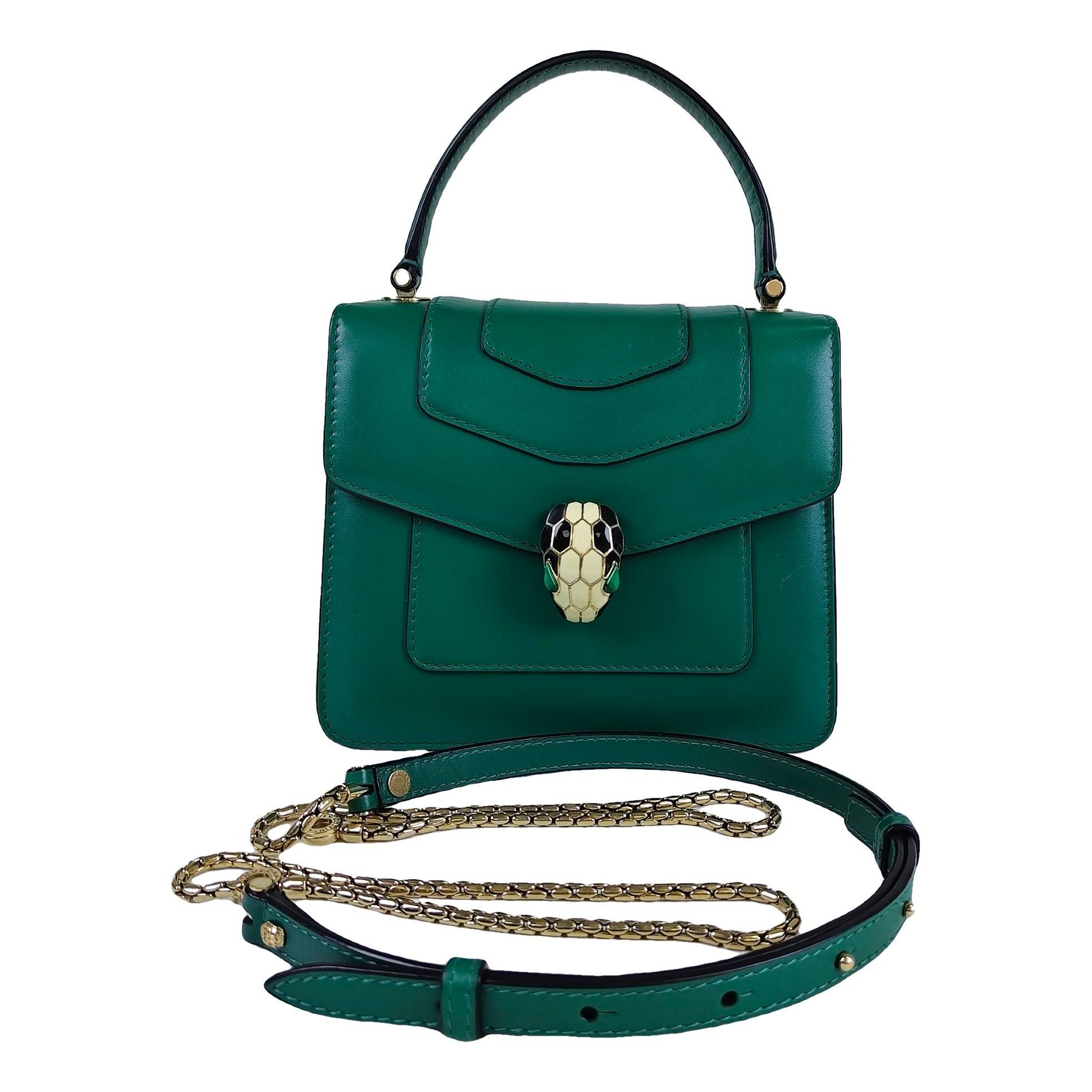 Serpenti leather handbag