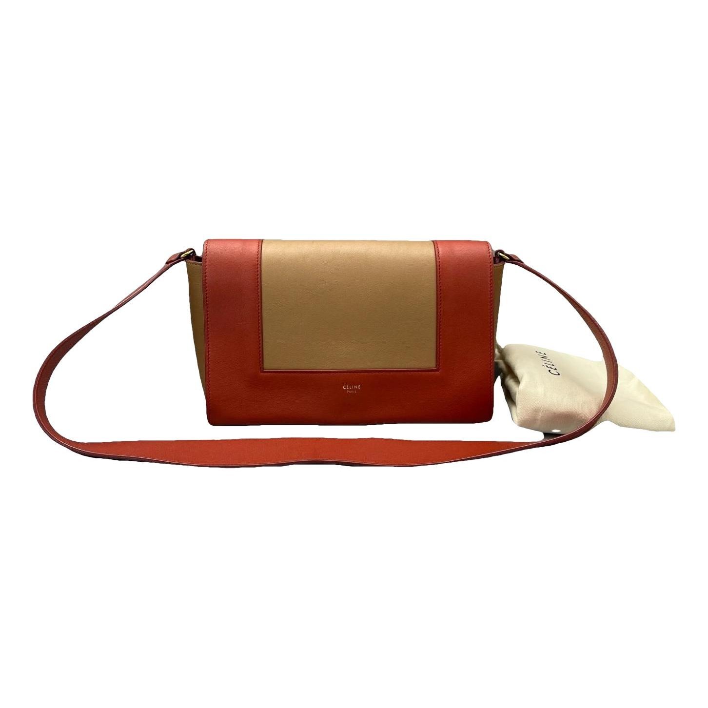 Frame leather handbag