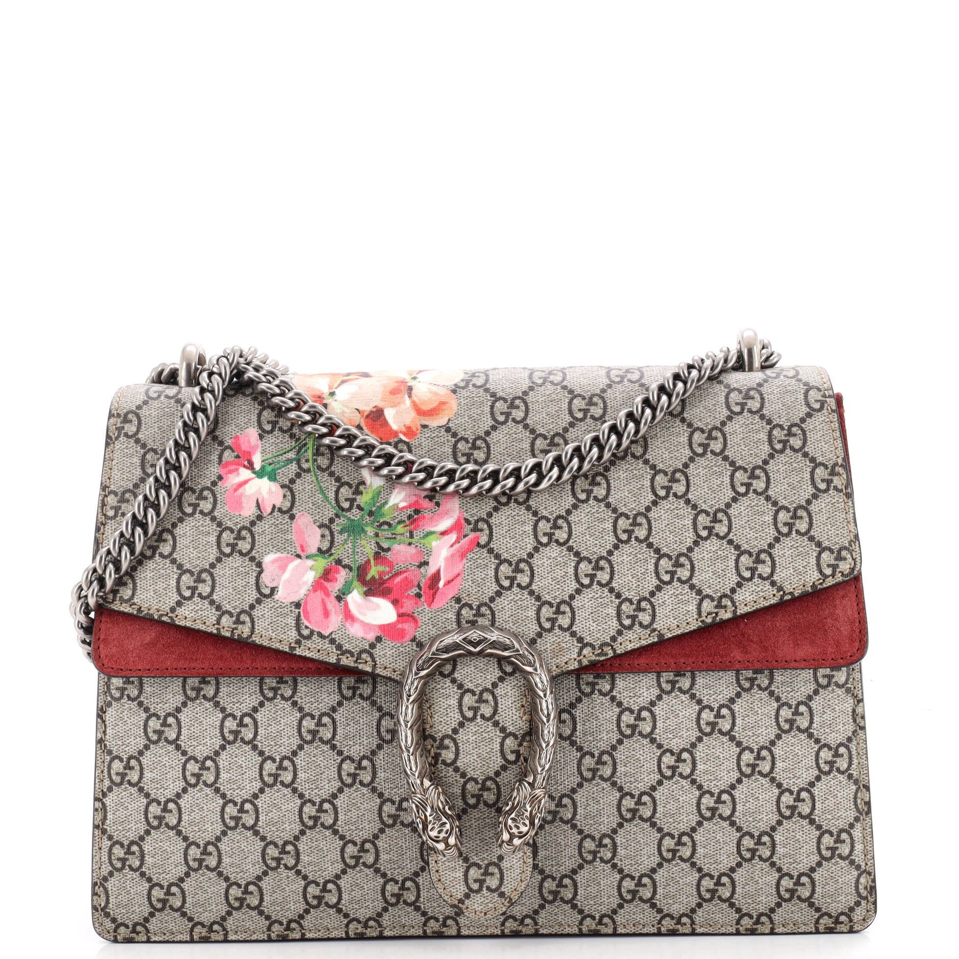 Dionysus Bag Blooms Print GG Coated Canvas Medium