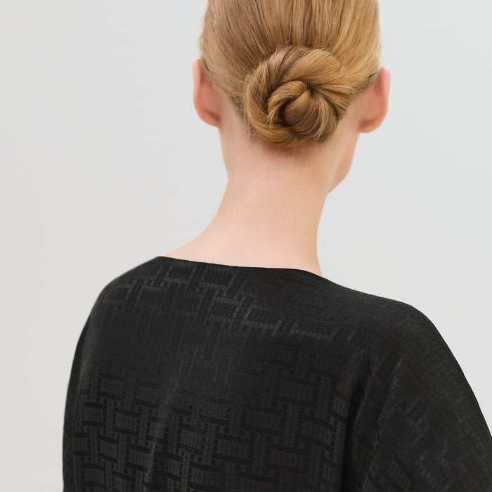 Noir "Mosaique" Belted Caftan