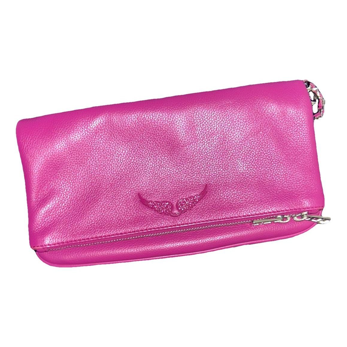 Rock leather clutch bag