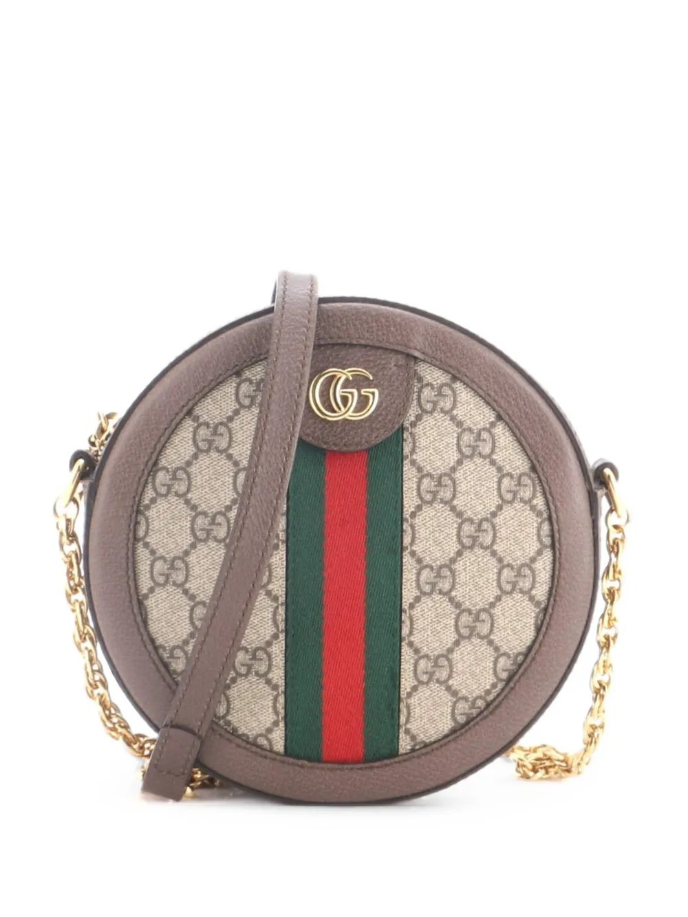Ophidia Round Shoulder Bag GG Coated Canvas Mini crossbody bag