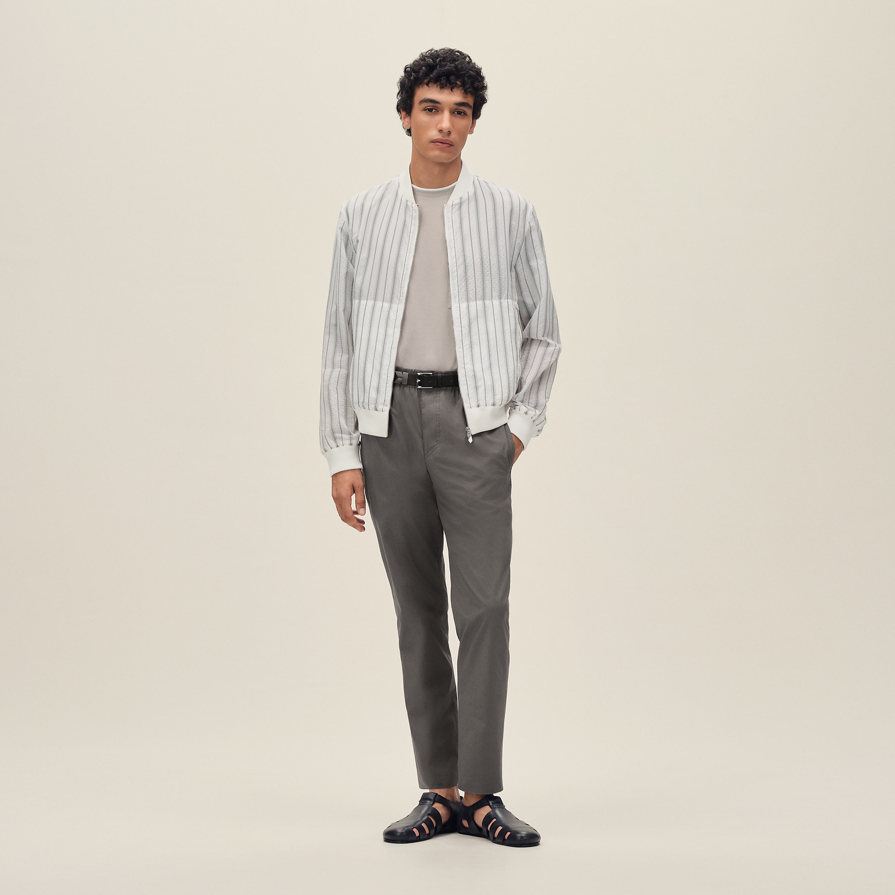 Rib-trim jacket