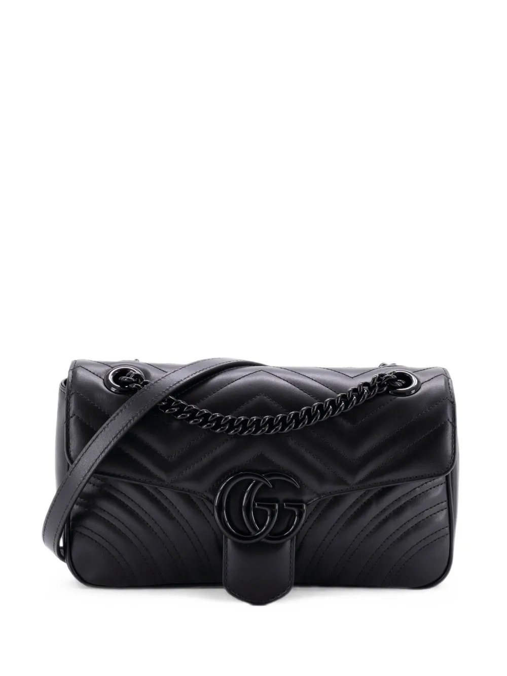 GG Marmont Monochrome Flap Bag Matelasse Leather Small shoulder bag