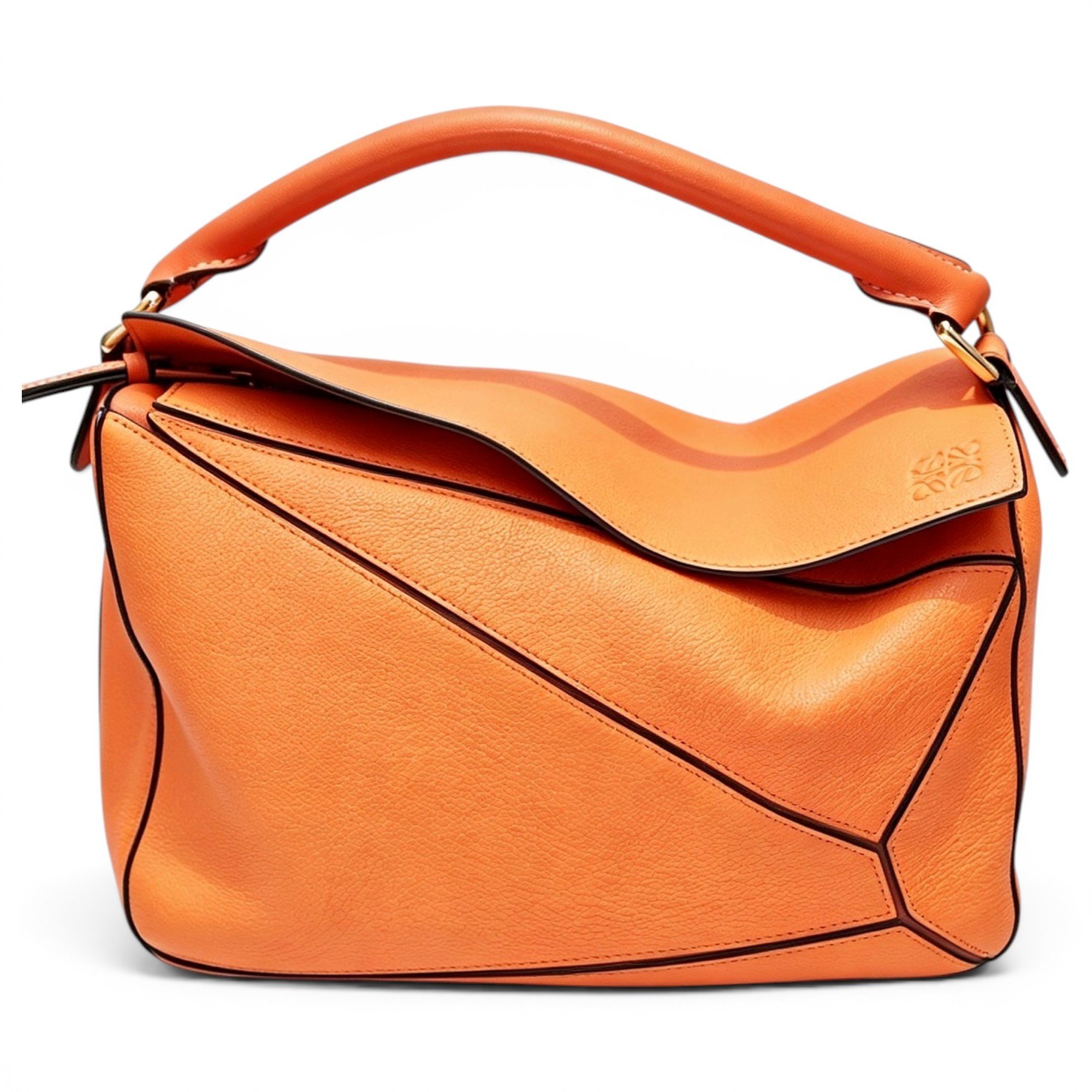Puzzle leather handbag