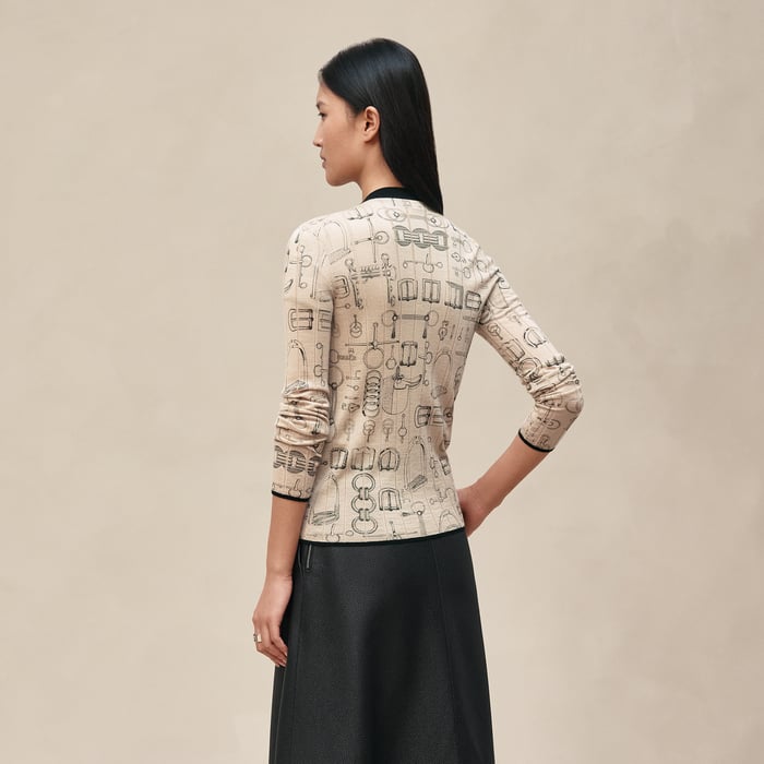 Beige Pierre d'Istrie "Cahier Du Colporteur" Buttoned Cardigan