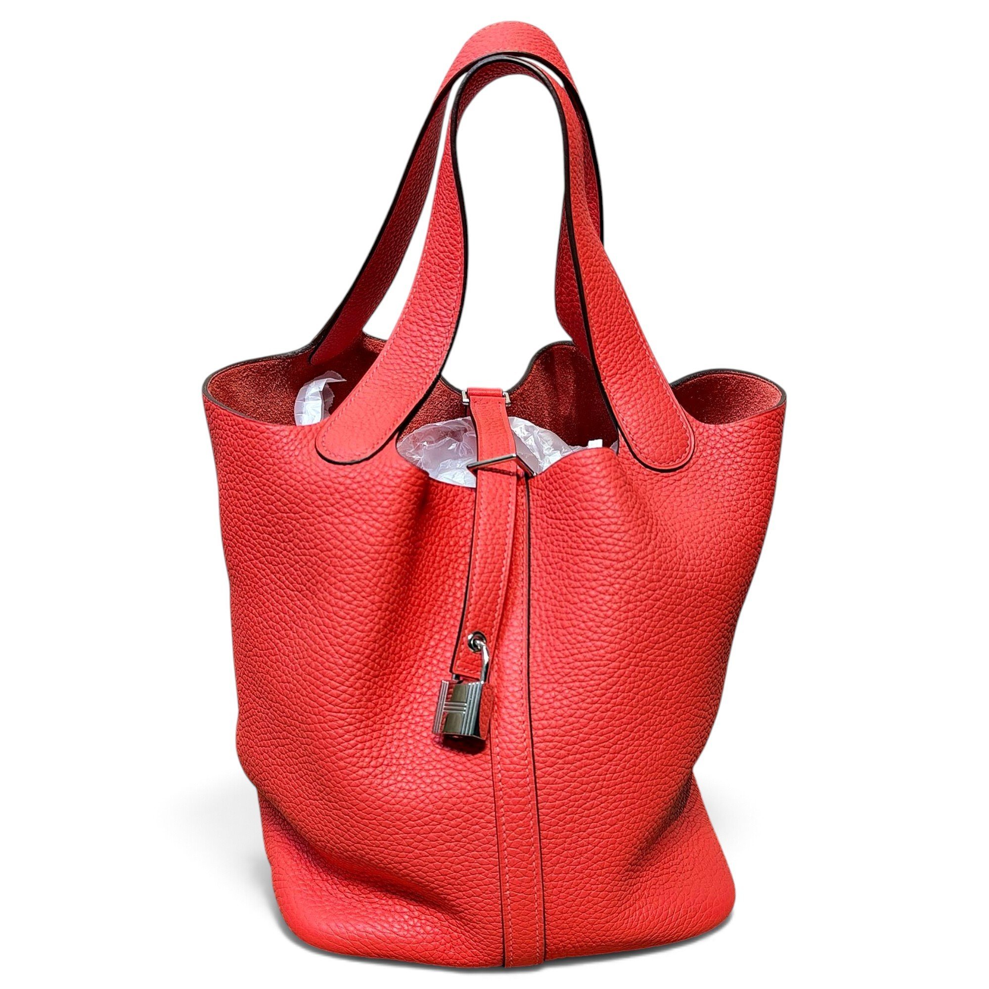 Picotin leather tote