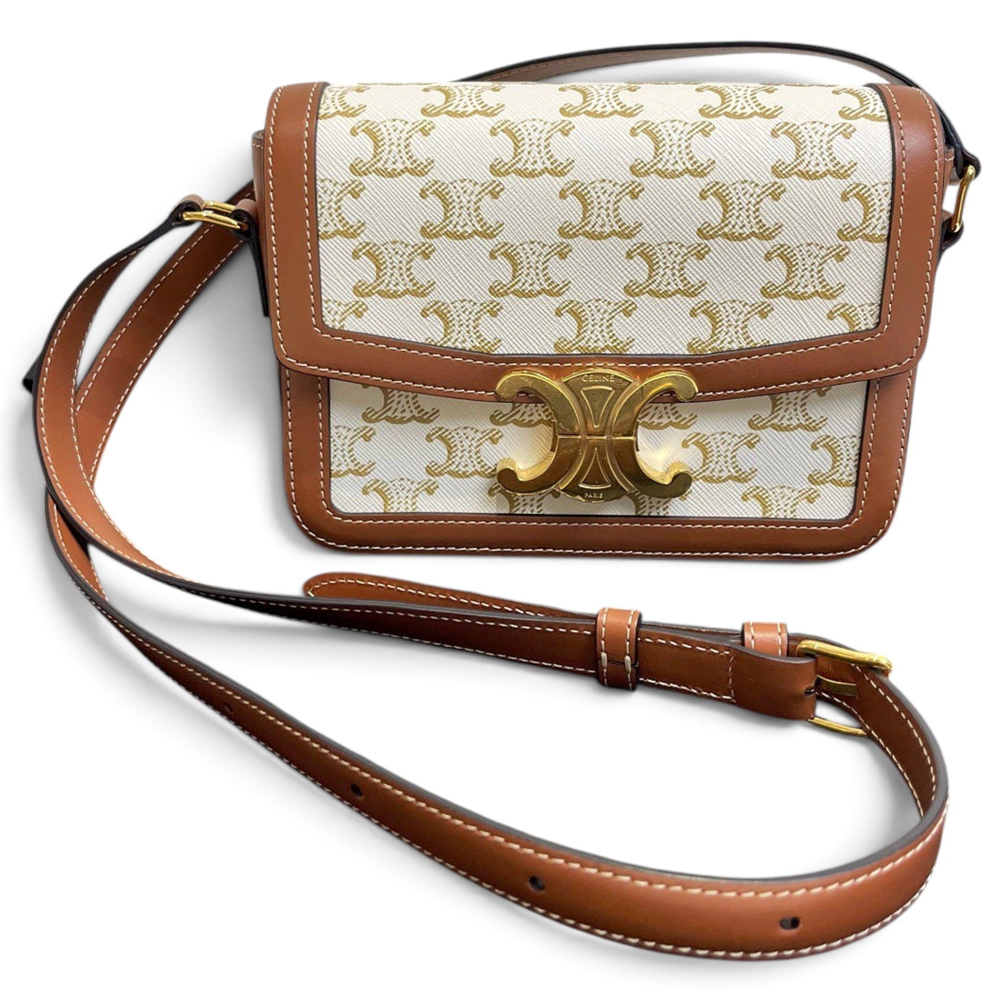 Triomphe leather handbag