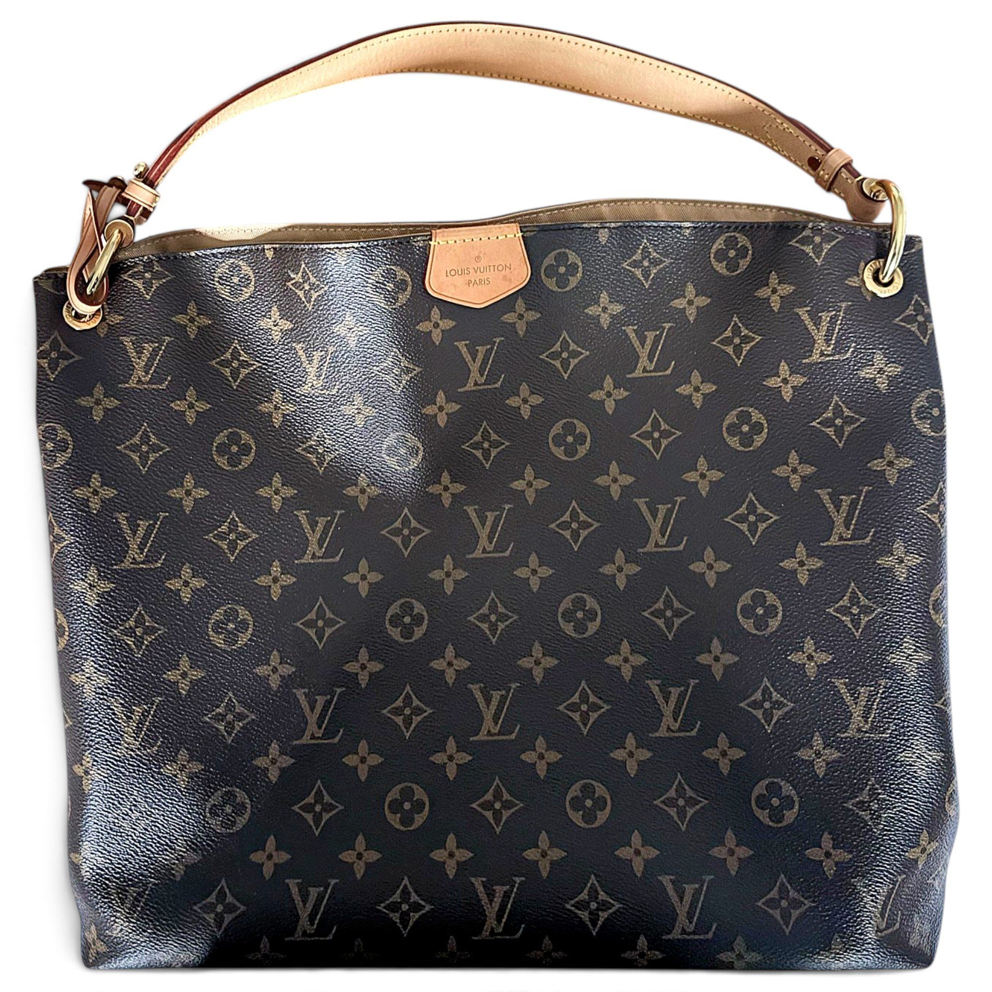 Graceful leather handbag