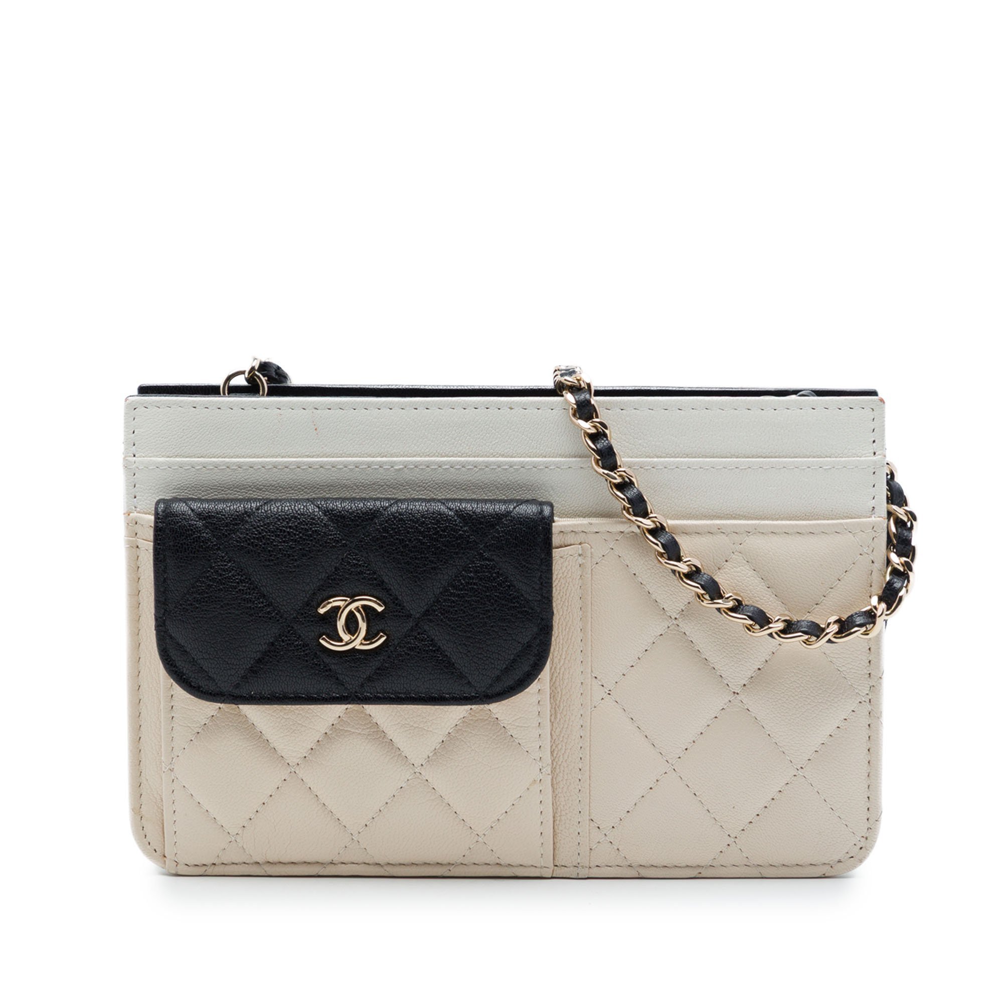 Wallet On Chain leather handbag