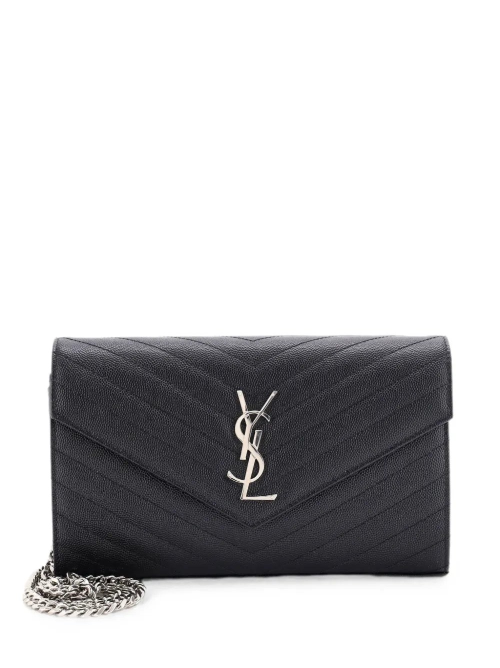 Classic Monogram Wallet on Chain Matelasse Chevron Leather Medium crossbody bag