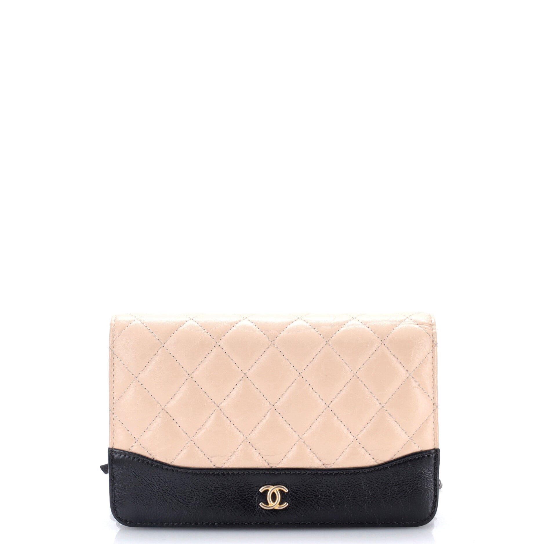 Gabrielle Wallet on Chain Quilted Aged Calfskin