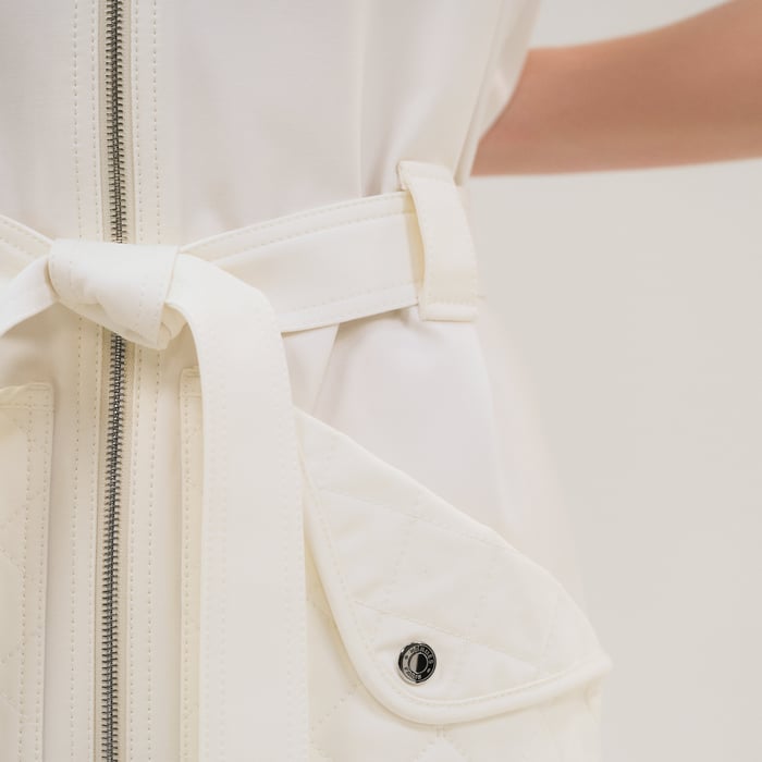 Blanc Naturel Dress With Equestrian Details