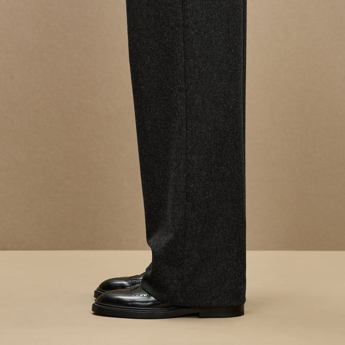 Anthracite Pleated Malte Pants