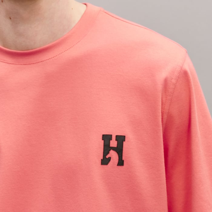 Sunset "H'Cheval" T-shirt With Leather Detail