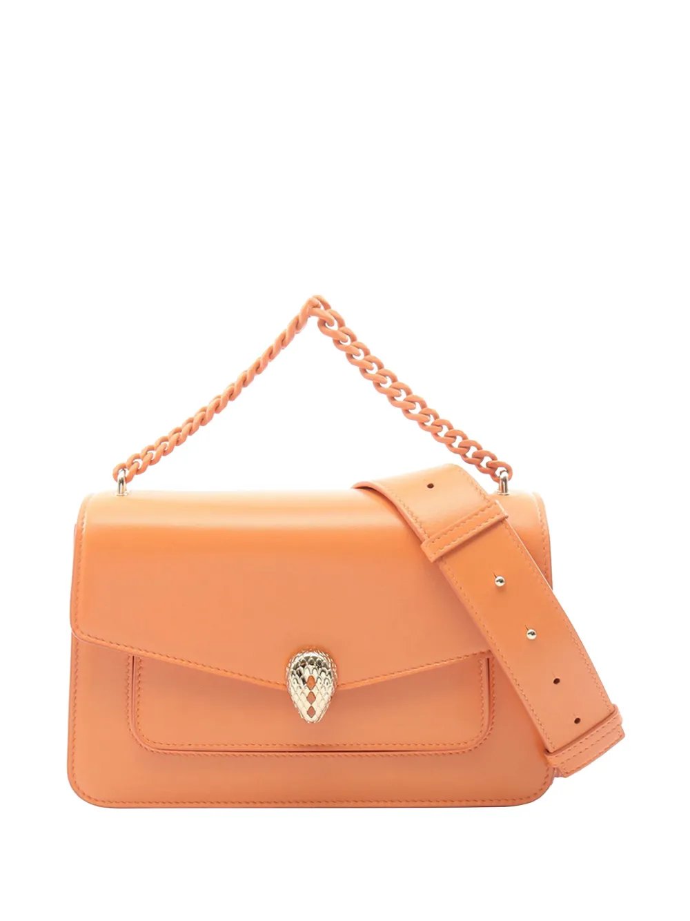 Bvlgari 2010-2026 Leather Serpenti Forever Maxi Chain Top Handle Bag satchel