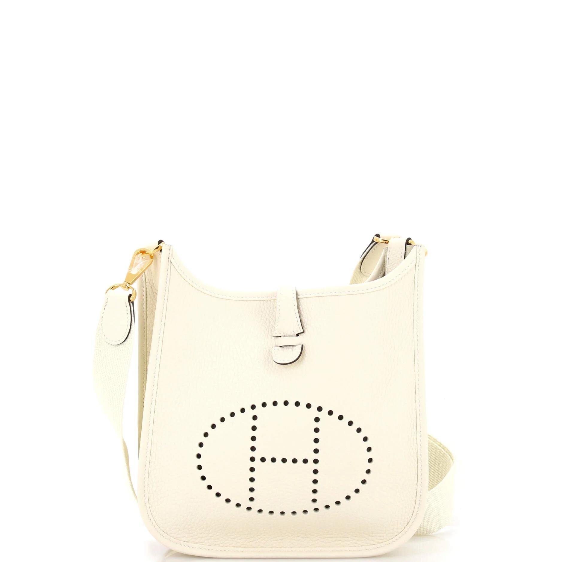 Hermes Evelyne Handbag Clemence Leather 2025