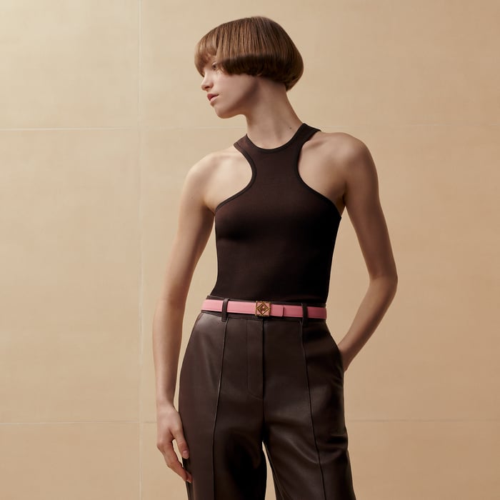 H Roseraie Belt Buckle & Reversible Leather Strap 24 MM