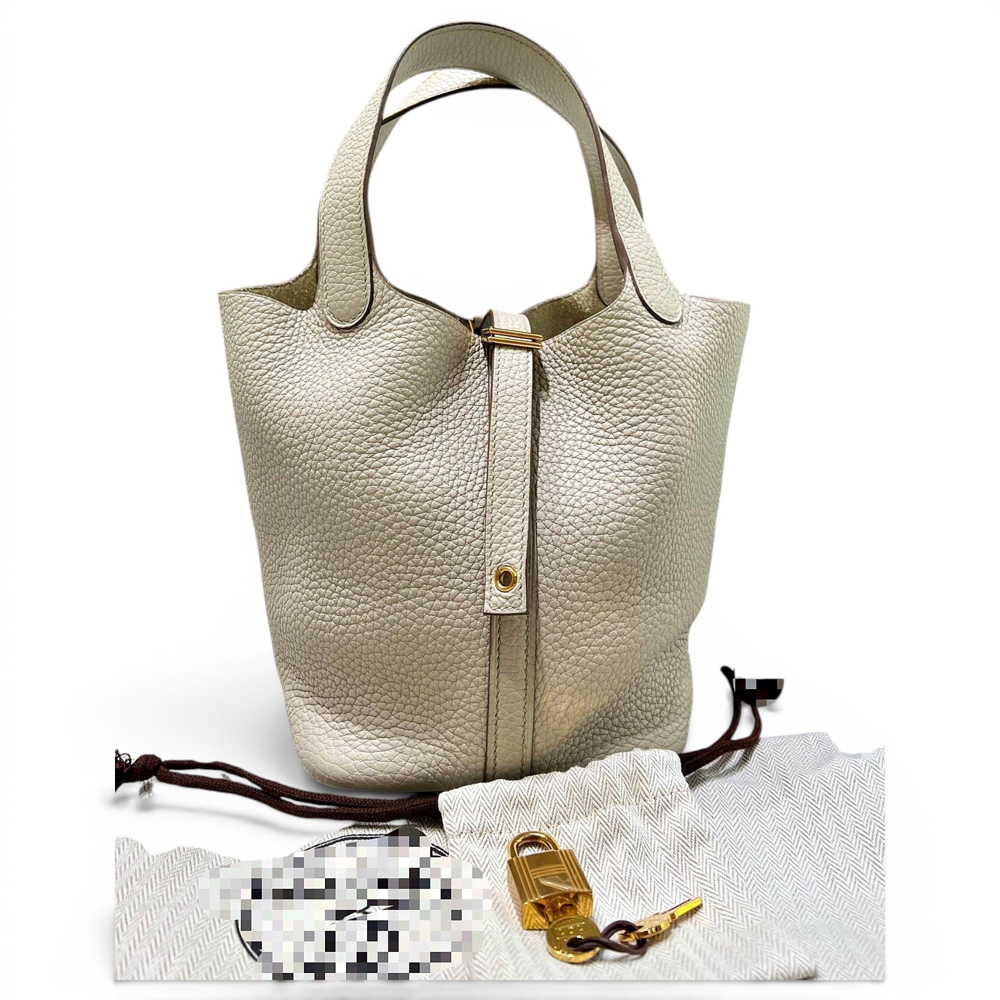 Picotin leather handbag