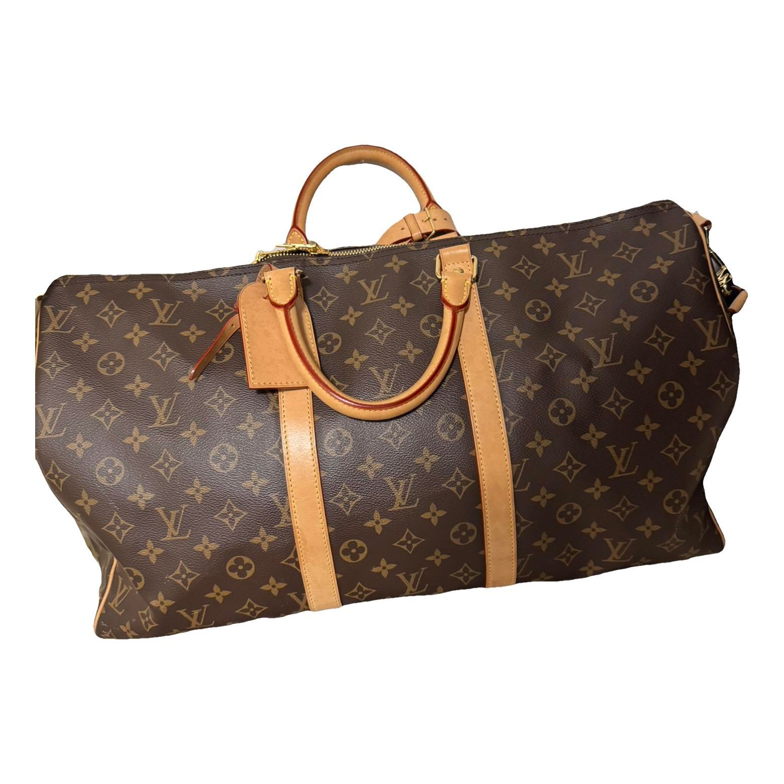 Keepall leather travel bag