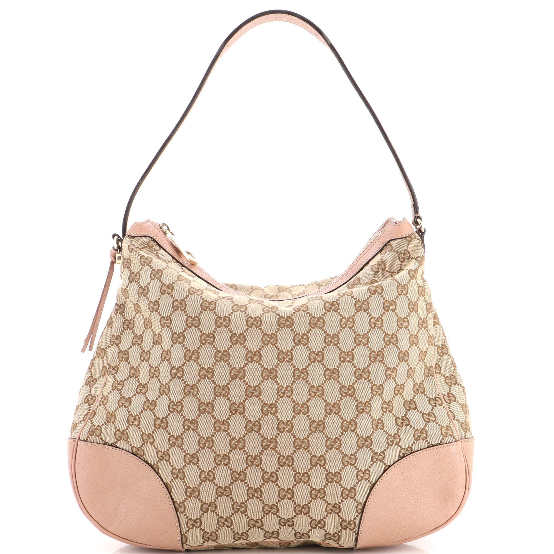 Bree Hobo GG Canvas with Leather Large