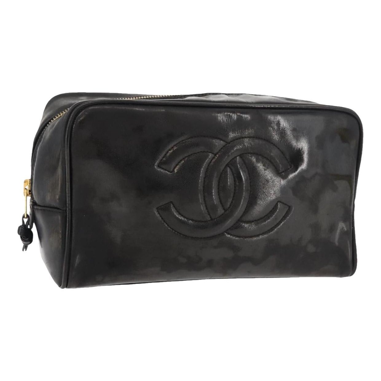 Patent leather clutch bag