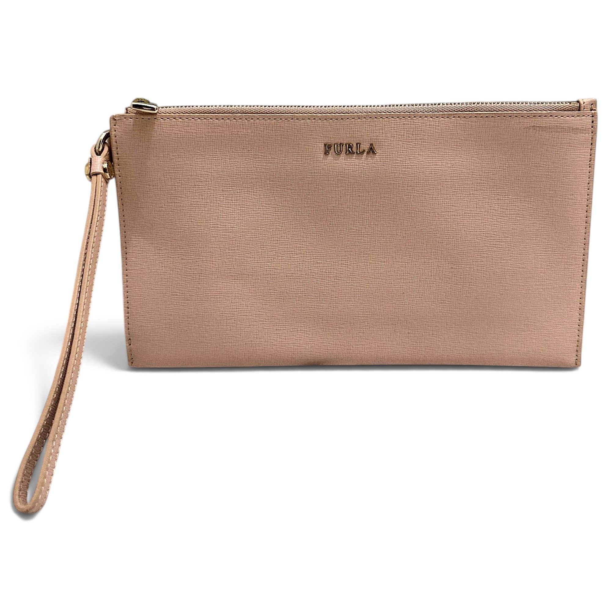 Leather clutch bag