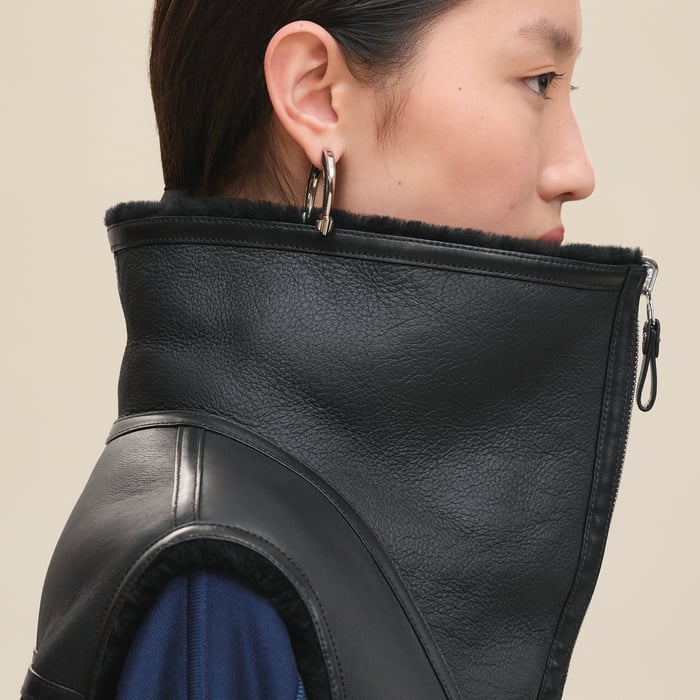 Noir Reversible Sleeveless Jacket