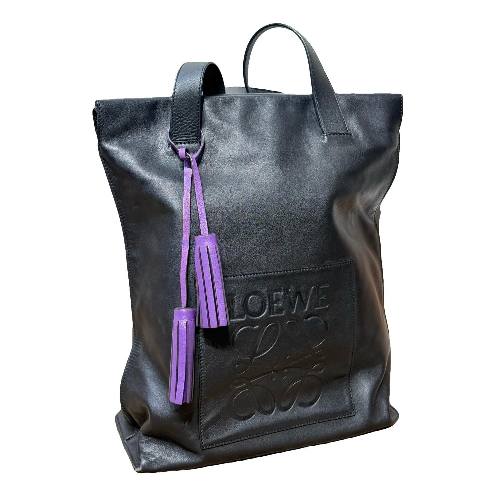 Anagram leather tote