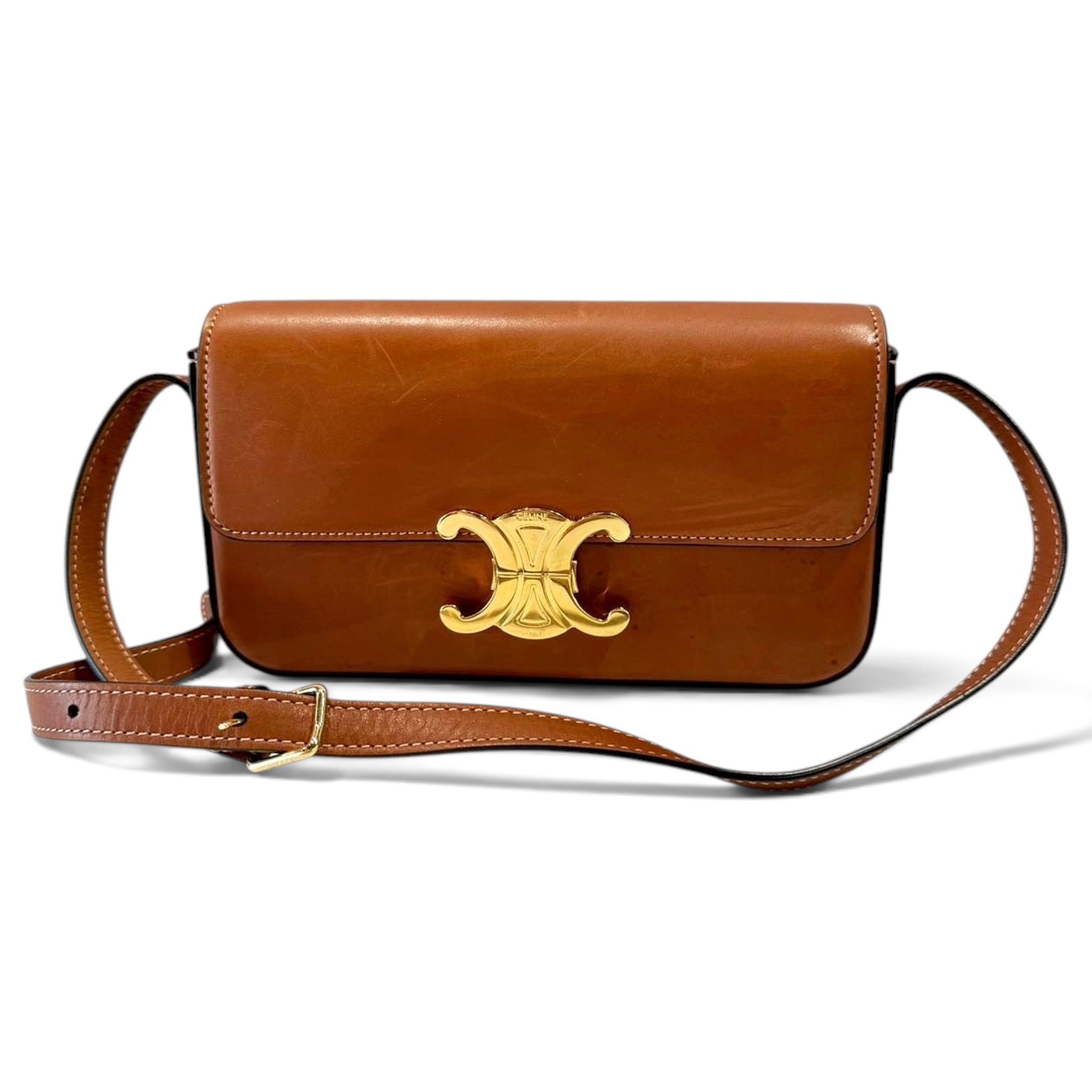 Triomphe Long leather handbag